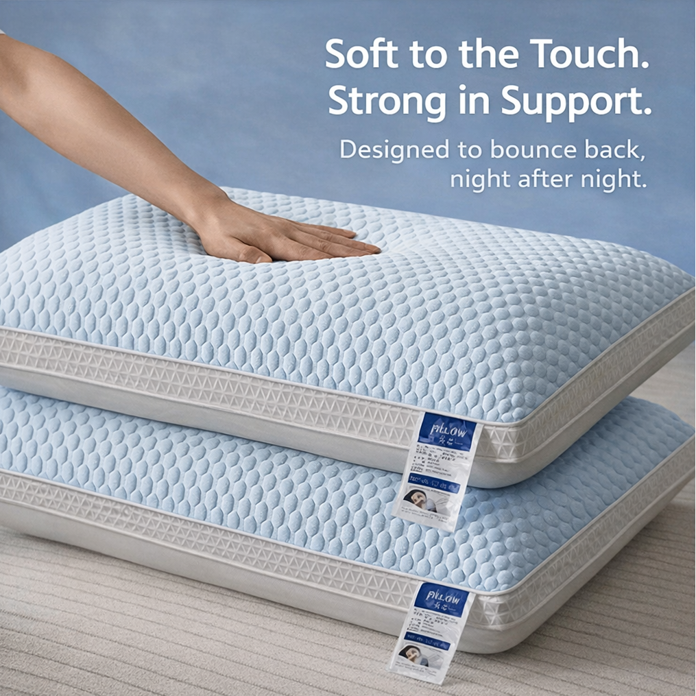 Cooling Bed Pillows Set of 2 Ice Silk Soft Breathable for Hot Side Back Sleepers