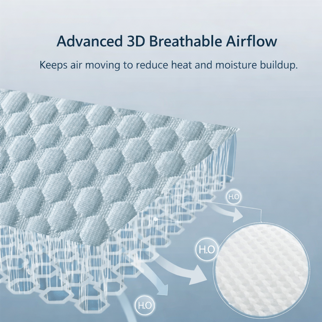 Cooling Bed Pillows Set of 2 Ice Silk Soft Breathable for Hot Side Back Sleepers