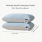Cooling Bed Pillows Set of 2 Ice Silk Soft Breathable for Hot Side Back Sleepers