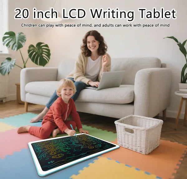 20 Inch LCD Writing Tablet Colorful Doodle Board Erasable Drawing Pad Kids Toy