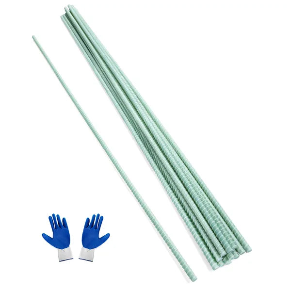 Fiberglass Rebar 24 Pack FRP Non Corrosive Rods 1/4 3/8 x 60 Concrete Repair