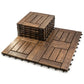 Acacia Wood Deck Tile Interlocking Flooring Waterproof Tiles Outdoor Patio 12x12