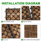 Acacia Wood Deck Tile Interlocking Flooring Waterproof Tiles Outdoor Patio 12x12