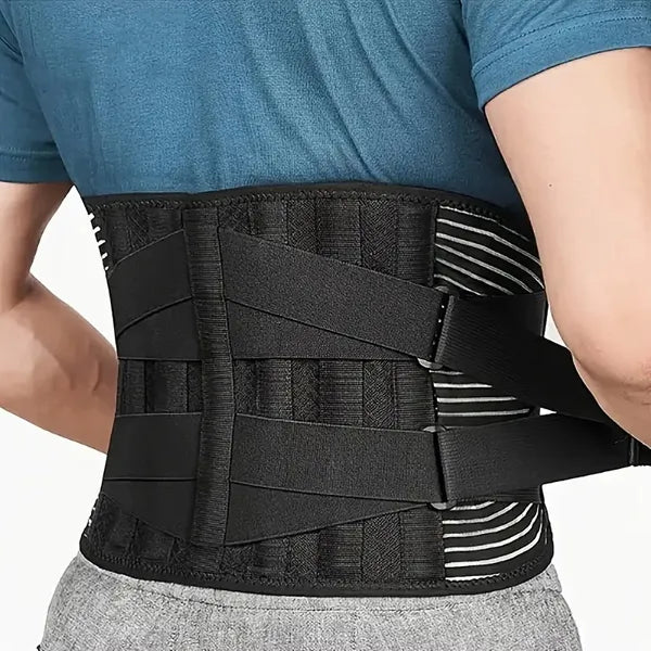 Adjustable Lower Back Brace Lumbar Support Waist Belt Men Women L XL Work Sport