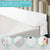 Bed Gap Filler Pillow 54 Inch Full Mattress Wedge Cushion Bamboo Cover White