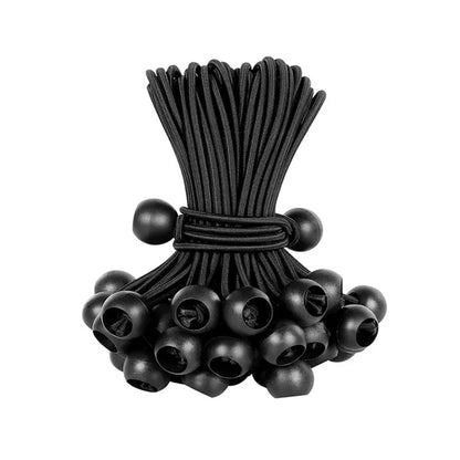 6 Inch Ball Bungee Cords 12 Pack Black Tarp Tie Downs Canopy Shade Cloth Ties