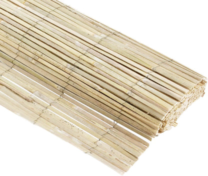 Natural Bamboo Slat Fence Roll 4x16.4 ft Patio Privacy Screen Chain Link Cover