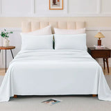 Luxury Soft Sheet Set 14 Inch Deep Pocket Bedding Queen King Black Twin White