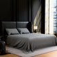 Full Size Bed Sheets 4 Piece Grey Brushed Microfiber Deep Pocket Sheet Set