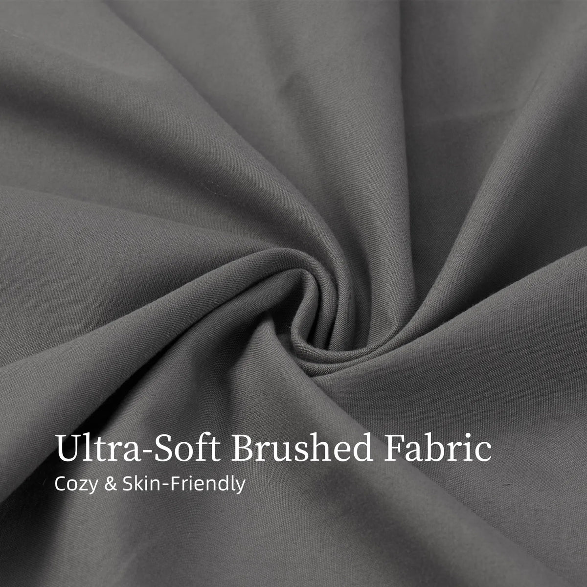 Full Size Bed Sheets 4 Piece Grey Brushed Microfiber Deep Pocket Sheet Set