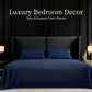 Full Size Sheets 4PC Navy Blue Brushed Microfiber Deep Pocket Soft Bedding Set