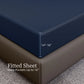 Full Size Sheets 4PC Navy Blue Brushed Microfiber Deep Pocket Soft Bedding Set