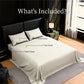 Full Size Sheet Set 4PC White Brushed Microfiber Deep Pocket Soft Bed Sheets