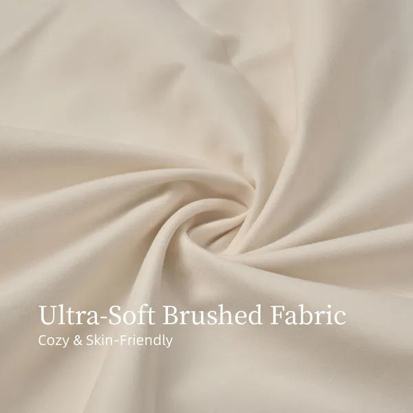 Full Size Sheet Set 4PC White Brushed Microfiber Deep Pocket Soft Bed Sheets