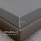 King Sheet Set 4PC Grey Brushed Microfiber Deep Pocket Soft Wrinkle Resistant