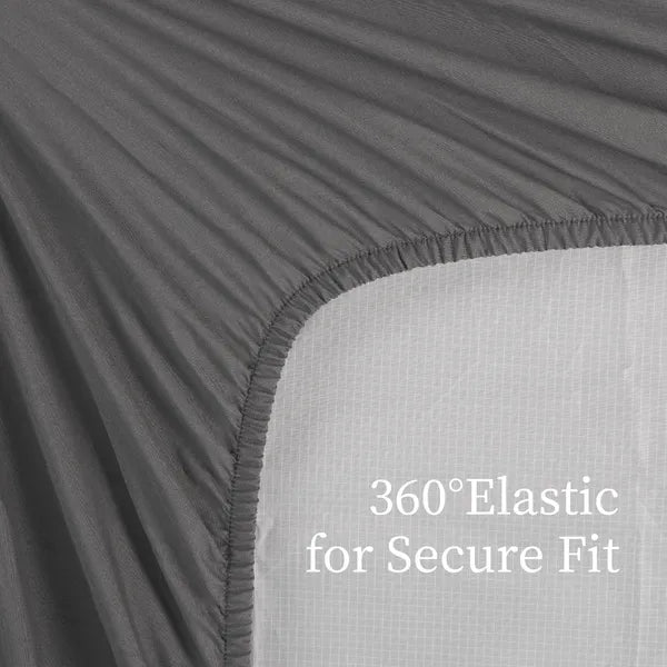King Sheet Set 4PC Grey Brushed Microfiber Deep Pocket Soft Wrinkle Resistant