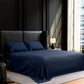 King Size Sheets 4PC Navy Blue Brushed Microfiber 14" Deep Pocket Bedding Set