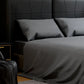Queen Bed Sheet Set 4 Piece Gray Brushed Microfiber Soft Deep Pocket Bedding