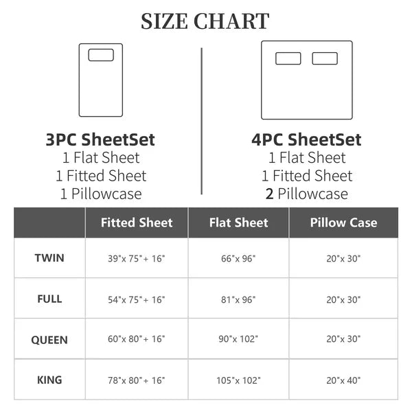 Queen Bed Sheet Set 4 Piece Gray Brushed Microfiber Soft Deep Pocket Bedding