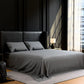 Queen Bed Sheet Set 4 Piece Gray Brushed Microfiber Soft Deep Pocket Bedding