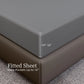 Queen Bed Sheet Set 4 Piece Gray Brushed Microfiber Soft Deep Pocket Bedding