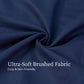 Queen Sheet Set 4 Piece Navy Blue Brushed Microfiber Soft 14" Deep Pocket Sheets
