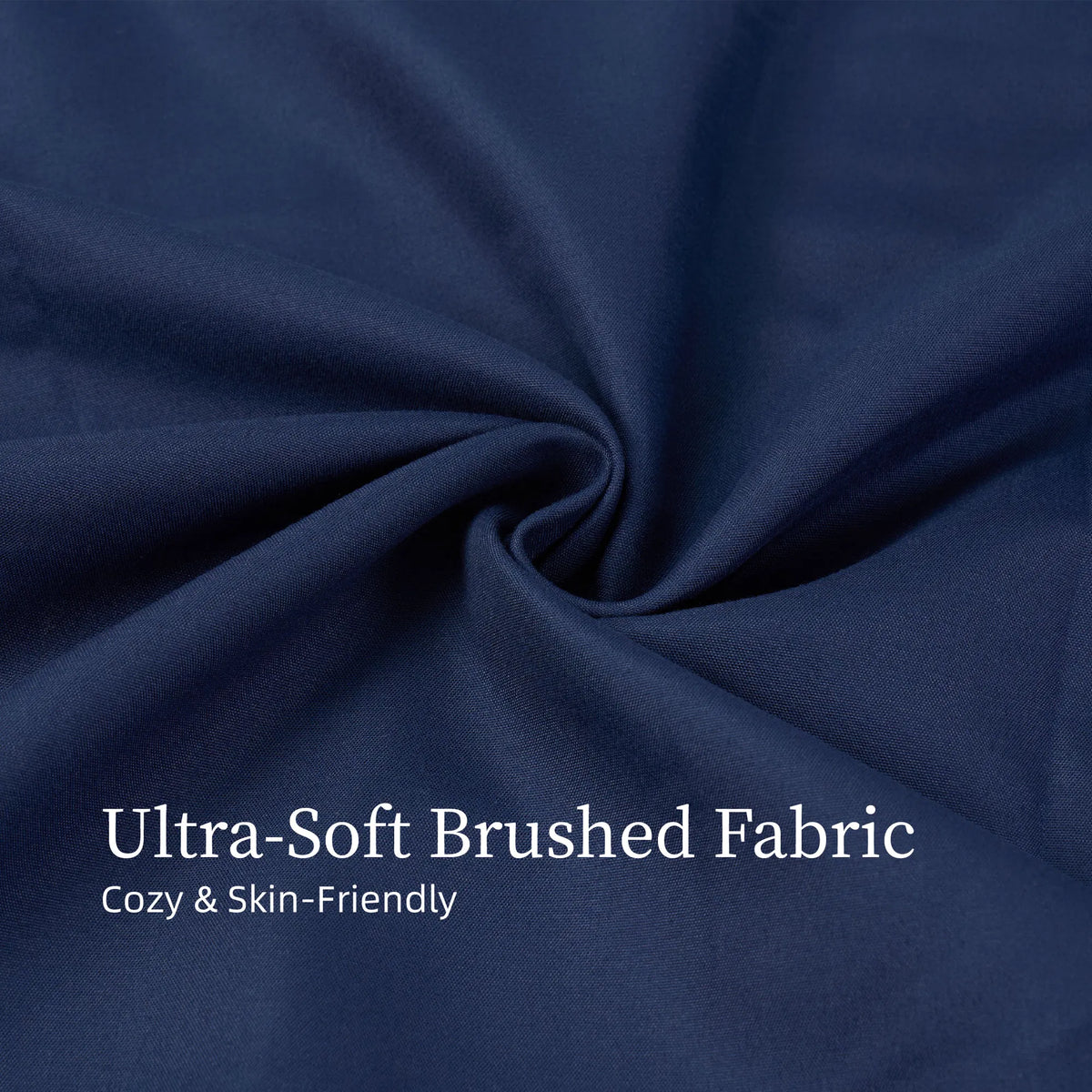 Queen Sheet Set 4 Piece Navy Blue Brushed Microfiber Soft 14" Deep Pocket Sheets