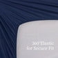 Queen Sheet Set 4 Piece Navy Blue Brushed Microfiber Soft 14" Deep Pocket Sheets