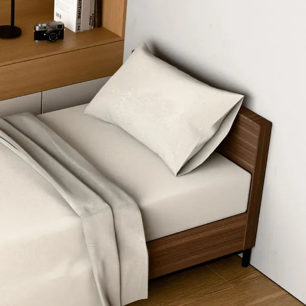 Twin Sheet Set 3 Piece White Brushed Microfiber Deep Pocket Soft Bed Sheets