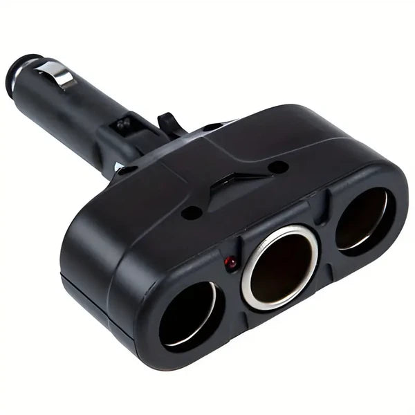 3 Way Car Cigarette Lighter Socket Splitter DC 12V Power Adapter Black