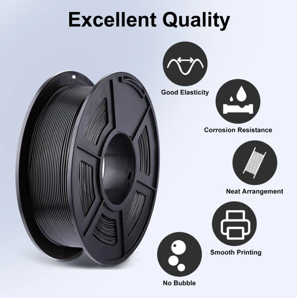 1.75mm PLA 3D Printer Filament 1KG Spool +/- 0.02mm Precision High Strength