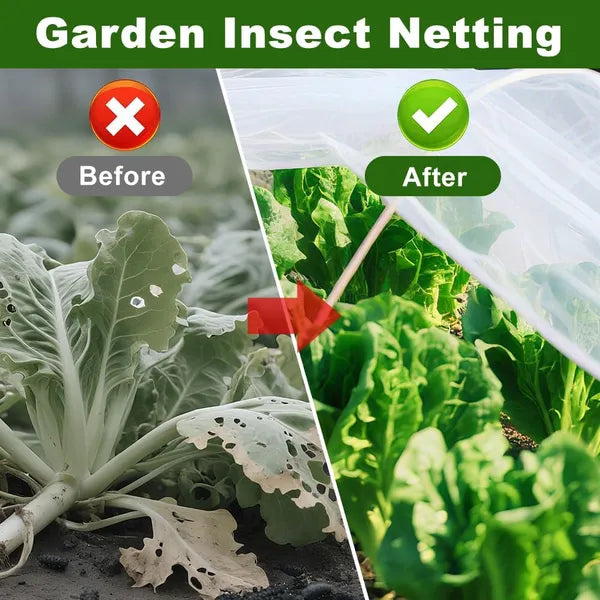 Garden Insect Netting Ultra Fine Mesh Plant Cover Raised Bed Screen White Black