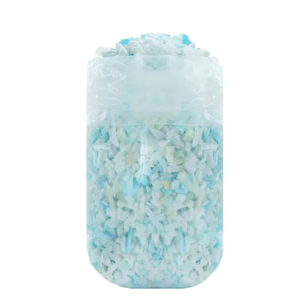 5 lbs Shredded Memory Foam Filling Pillow Stuffing Cushion Refill White Blue
