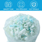 5 lbs Shredded Memory Foam Filling Pillow Stuffing Cushion Refill White Blue