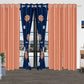 9 Piece Navy Coral Floral Bedding Set With Curtains Bedspread Queen King Cal King