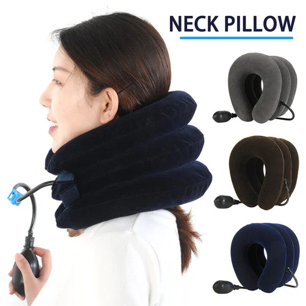 Inflatable Cervical Neck Traction Device Collar Support Stretcher Brace
