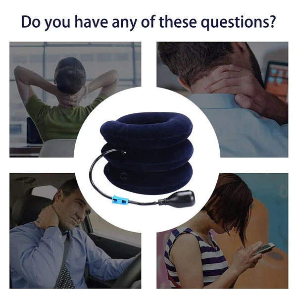 Inflatable Cervical Neck Traction Device Collar Support Stretcher Brace