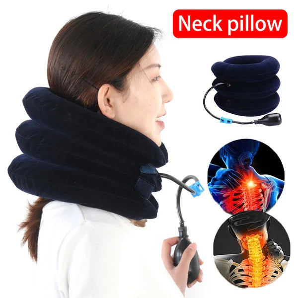 Inflatable Cervical Neck Traction Device Collar Support Stretcher Brace