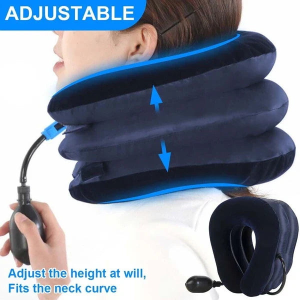 Inflatable Cervical Neck Traction Device Collar Support Stretcher Brace