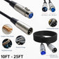 3-Pin Male to Female XLR MIC Microphone Cable Cord Connector Extension Shielded