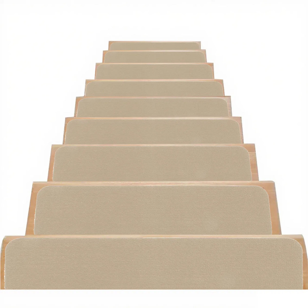 4 Pack Peel Stick Stair Treads 8x30 Non Slip Carpet Covers Wooden Steps Indoor