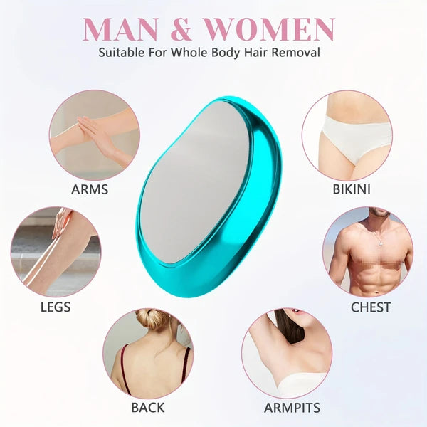 Crystal Hair Eraser Reusable Glass Hair Remover Women Men Arms Legs Body