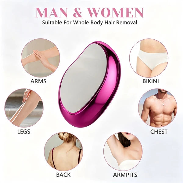 Crystal Hair Eraser Reusable Glass Hair Remover Women Men Arms Legs Body