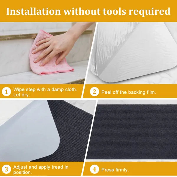 4 Pack Peel Stick Stair Treads 8x30 Non Slip Carpet Covers Wooden Steps Indoor