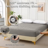 Queen Waterproof Mattress Protector Ultrasonic Diamond Grid Pad Cover Fitted