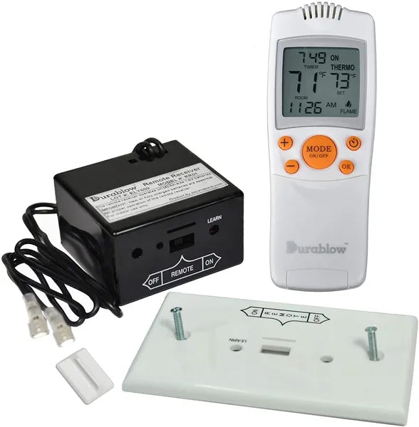 Durablow TR1003 Gas Fireplace Remote Control Kit Thermostat Timer For Millivolt