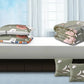 5 Piece Green Floral Duvet Cover Set With Corner Ties Pillowcases Cushion Shams
