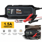 1500mAh Automatic Smart Battery Charger and Maintainer 12V Portable Car Trickle
