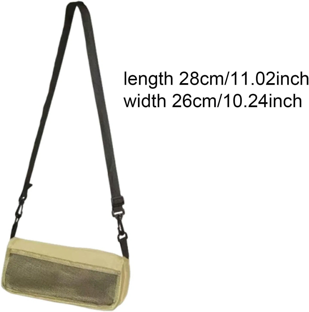 Portable Folding Camping Stool with Shoulder Bag Oxford Cloth Khaki Outdoor Seat