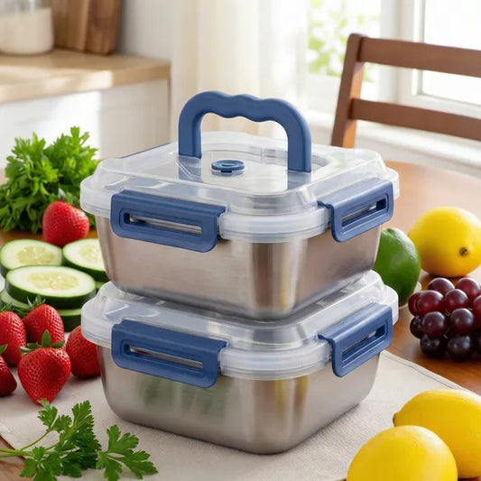 Stainless Steel Food Containers 2-10PCS Airtight Leakproof Meal Prep Lunch Box
